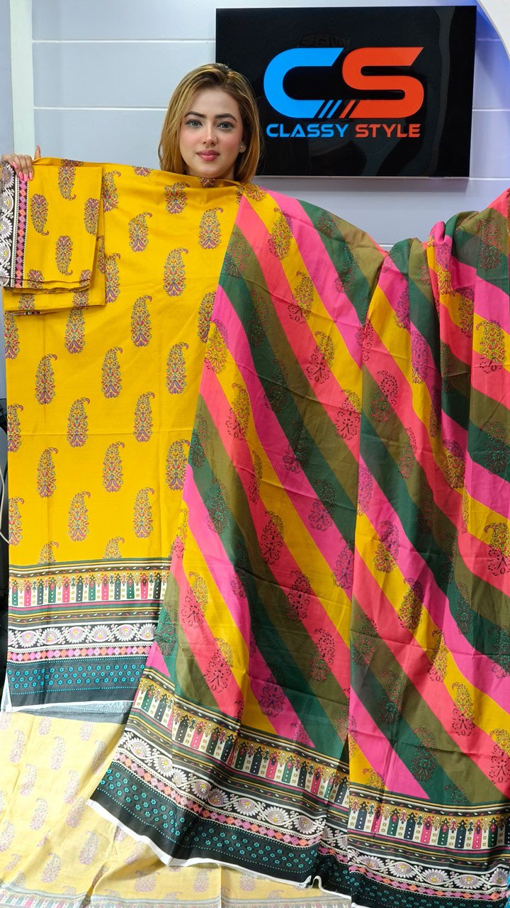 New Exclusive Bin Hameed Lawn Three Piece With Print Salwar