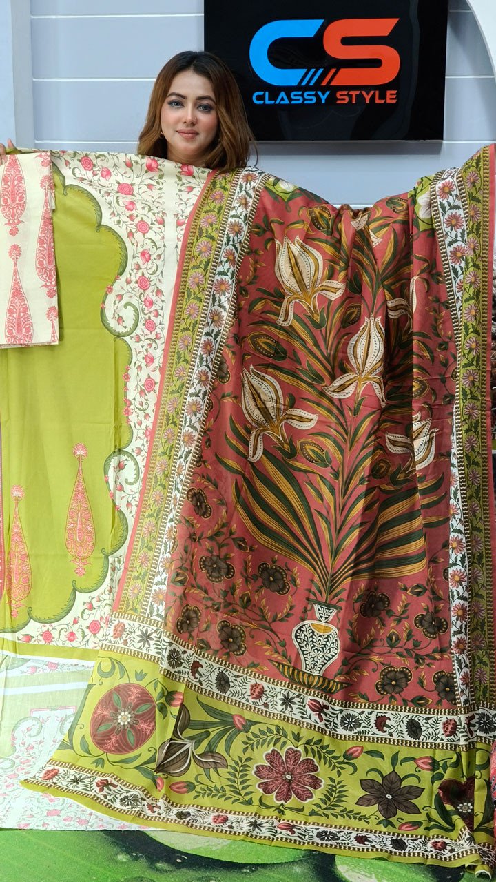 Coco Premium Cotton Lawn Three Piece Set