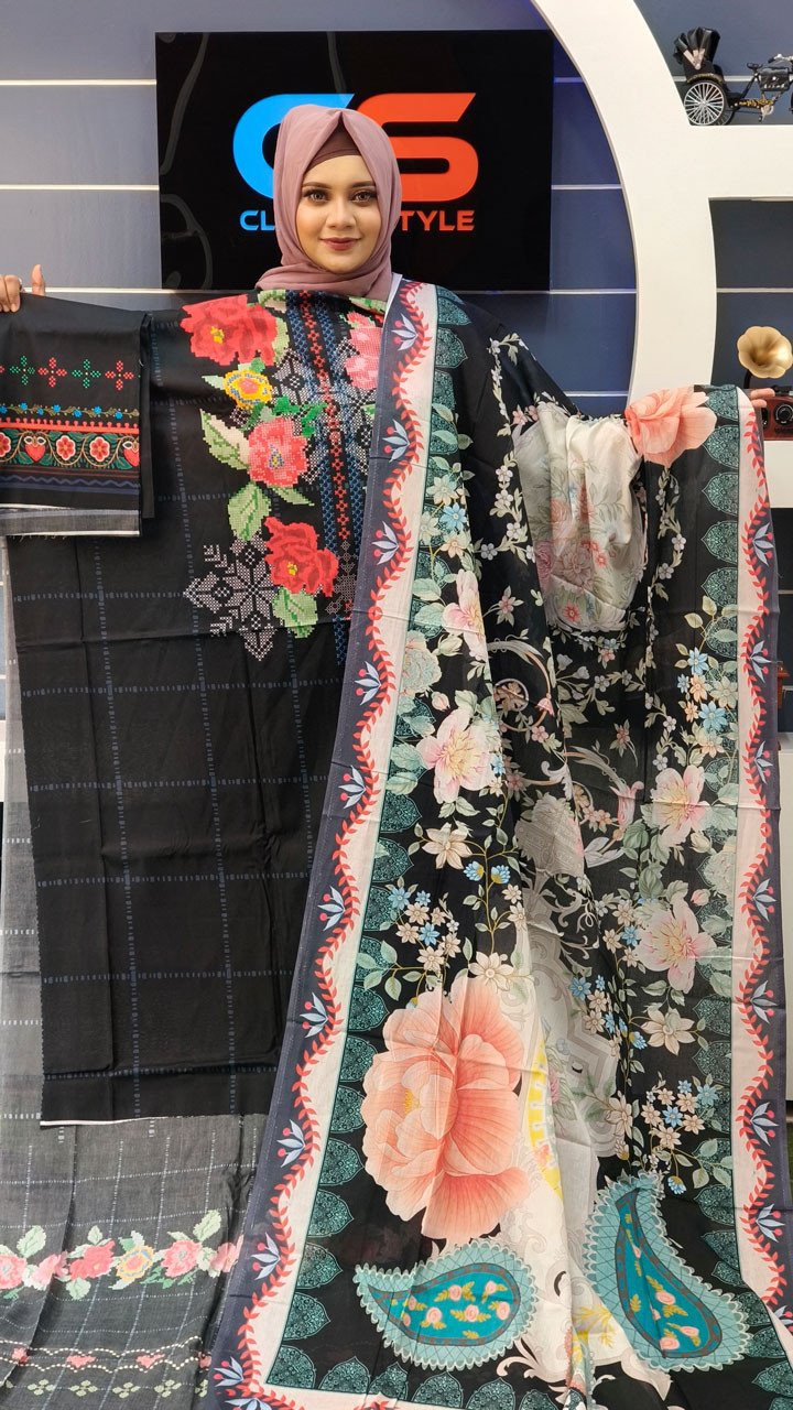 Coco Premium Cotton Lawn Three Piece Set