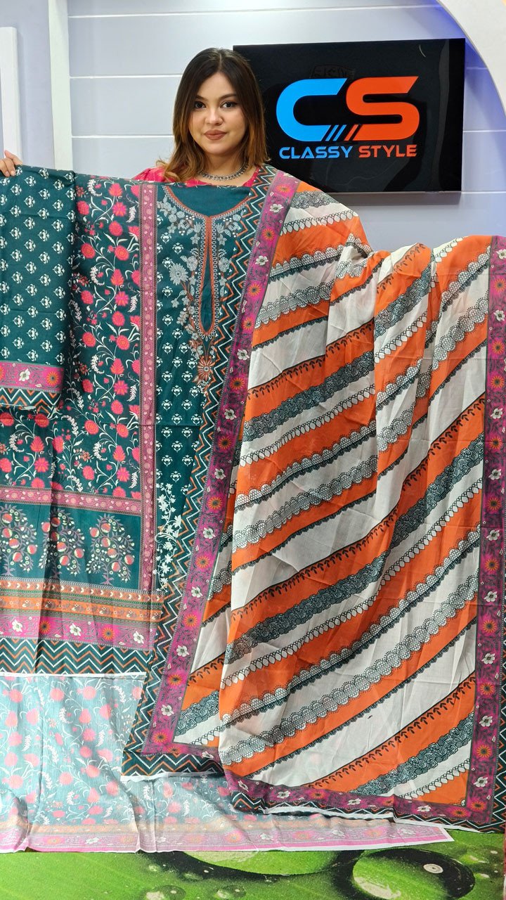 New Exclusive Bin Hameed Lawn Three Piece With Print Salwar