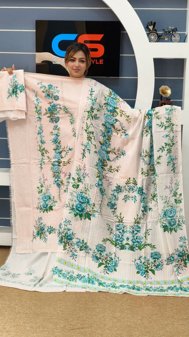 Premium Cotton Luxury Print Catalog Three Piece Set