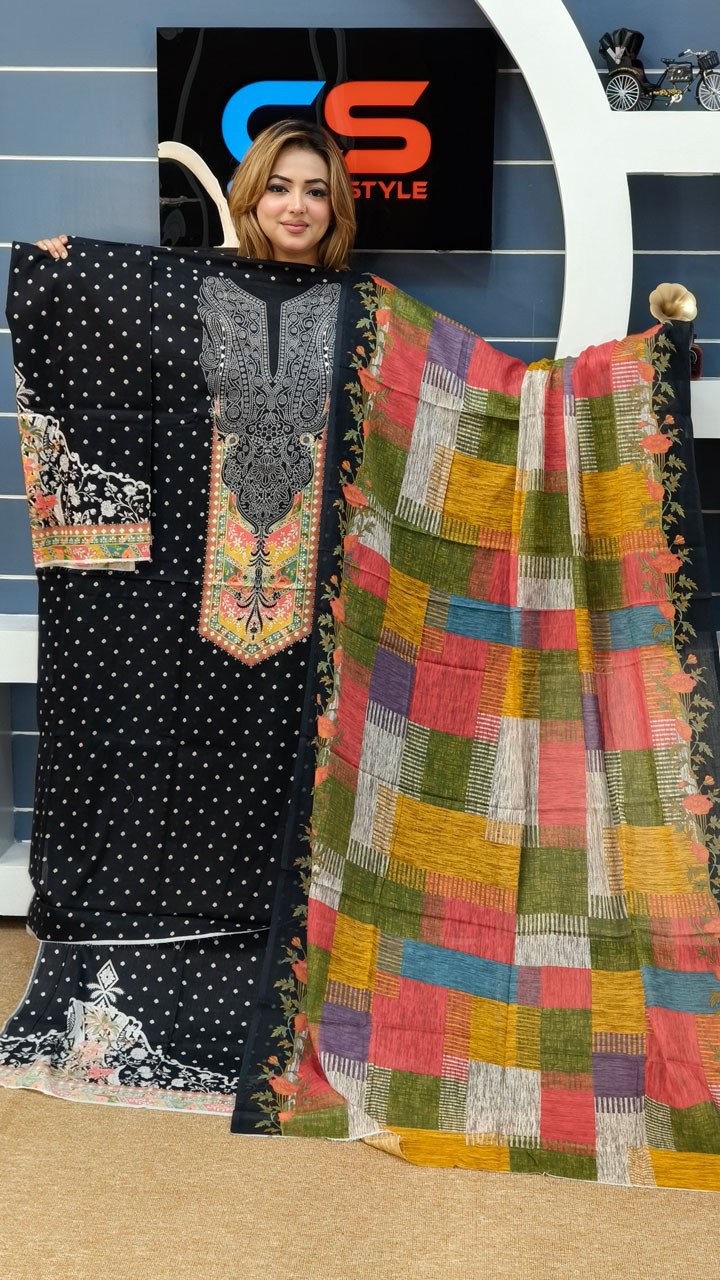 New Exclusive Bin Hameed Lawn Three Piece With Print Salwar