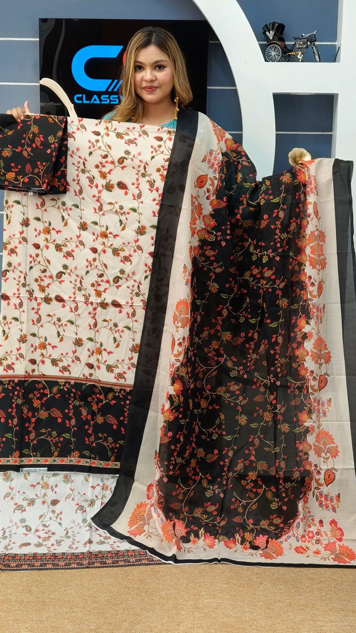 New Exclusive Bin Hameed Lawn Three Piece With Print Salwar
