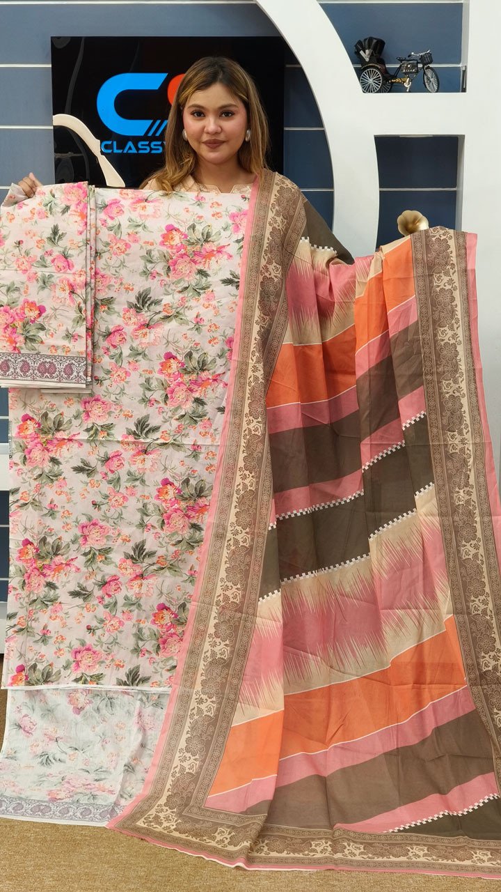 New Exclusive Bin Hameed Lawn Three Piece With Print Salwar