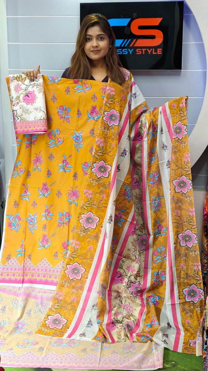 New Exclusive Bin Hameed Lawn Three Piece With Print Salwar