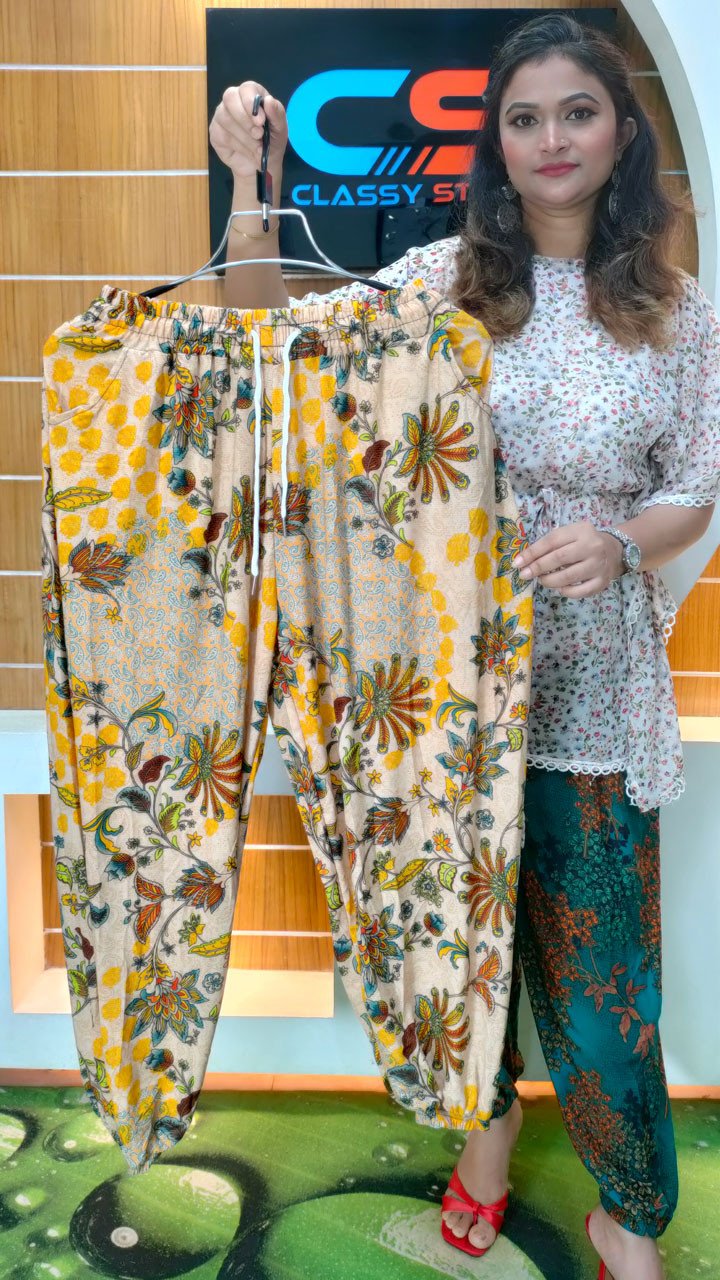 Premium Quality China Kuchi Print Plazzo With Pocket