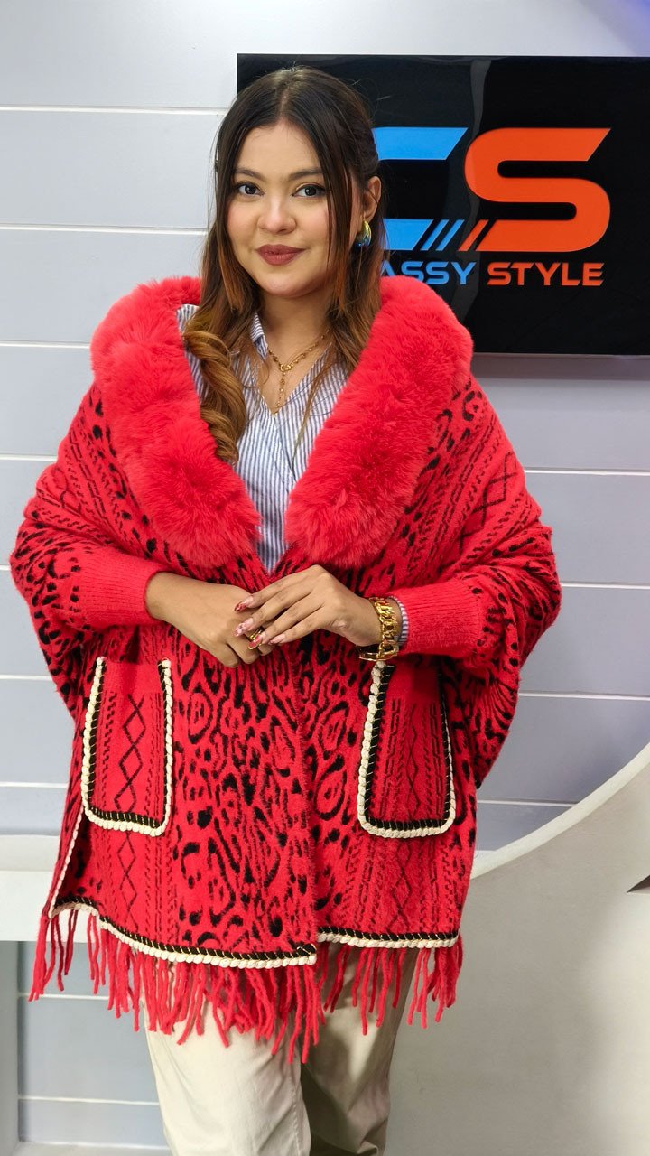 New Design China Stylish Poncho For Women