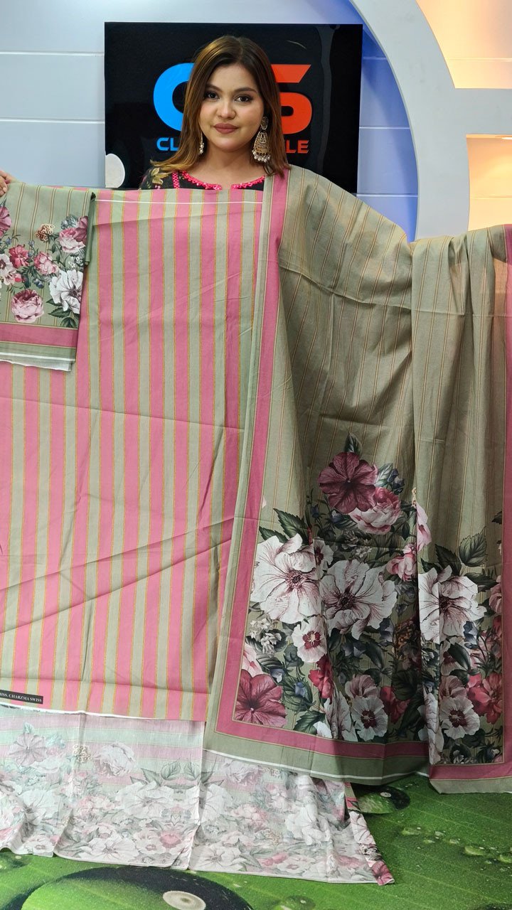 Coco Premium Cotton Lawn Three Piece Set