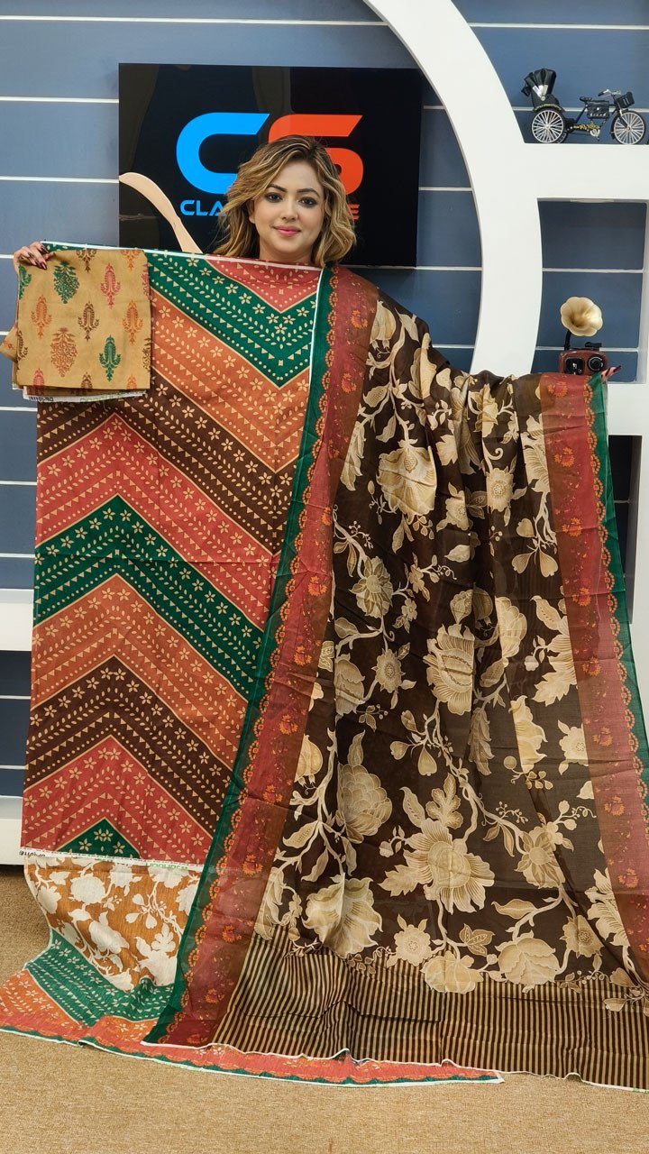 New Exclusive Bin Hameed Lawn Three Piece With Print Salwar