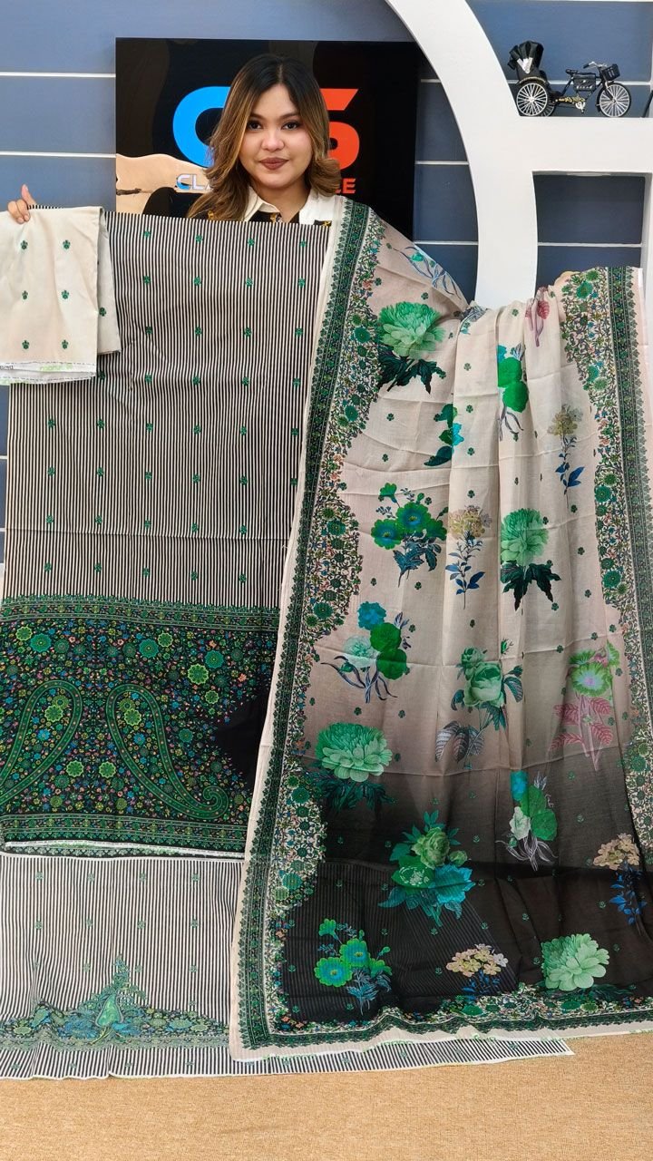 New Exclusive Bin Hameed Lawn Three Piece With Print Salwar