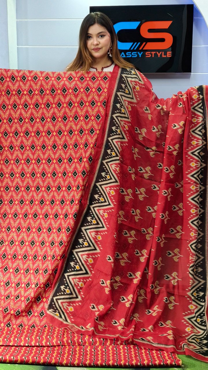 New Jaipuri Kalamkari Pure Cotton Three Piece Set