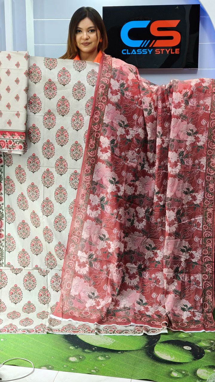 New Exclusive Bin Hameed Lawn Three Piece With Print Salwar