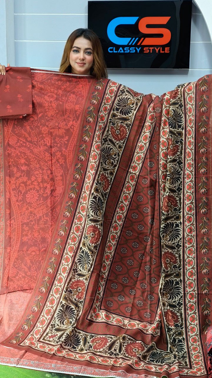 Coco Premium Cotton Lawn Three Piece Set