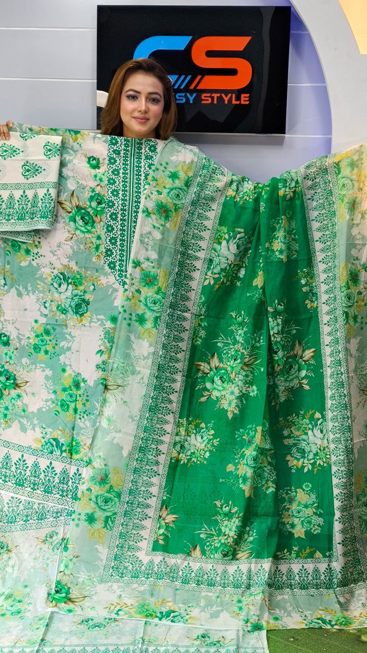 New Exclusive Bin Hameed Lawn Three Piece With Print Salwar