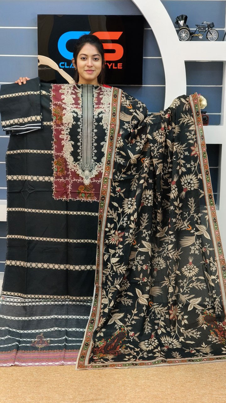 Premium Cotton Luxury Print Catalog Three Piece Set