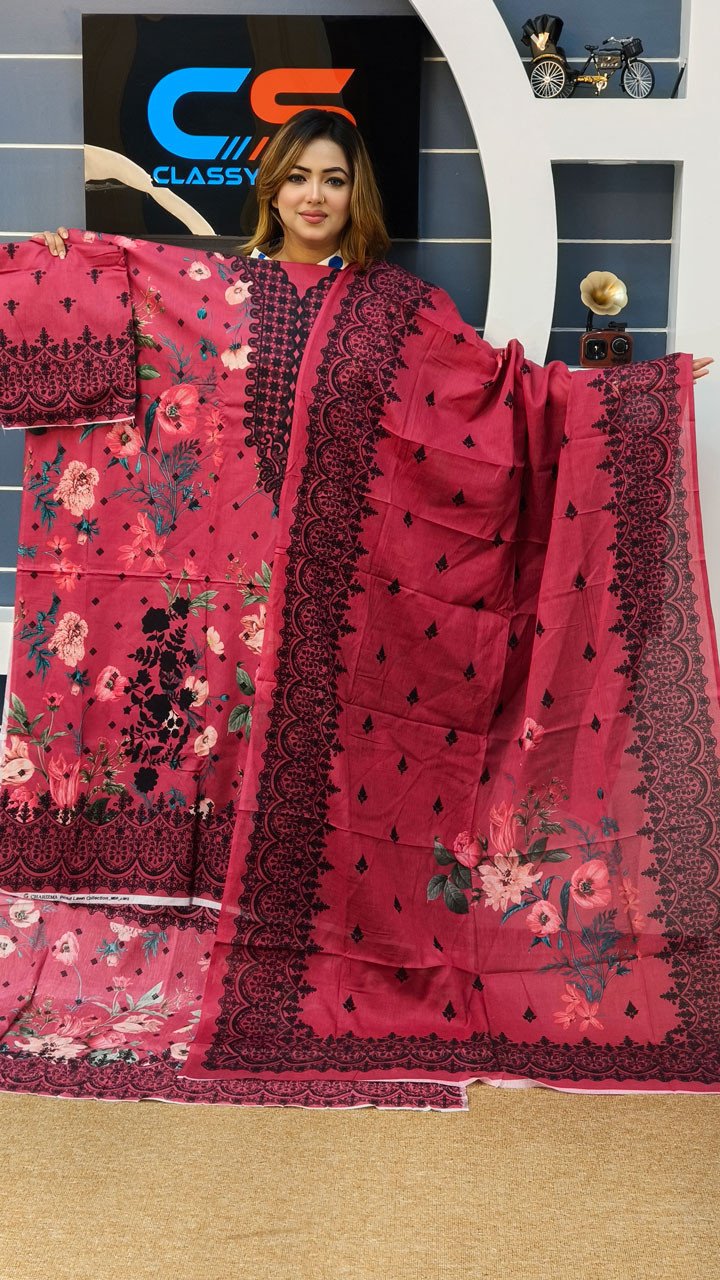 Premium Cotton Luxury Print Catalog Three Piece Set