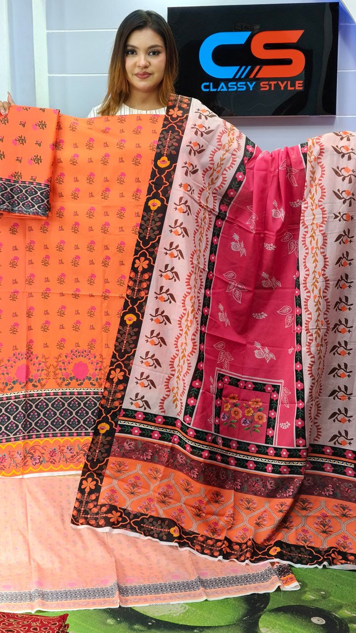 New Exclusive Bin Hameed Lawn Three Piece With Print Salwar