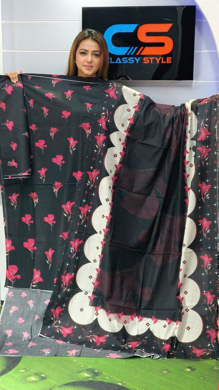 Coco Premium Cotton Lawn Three Piece Set