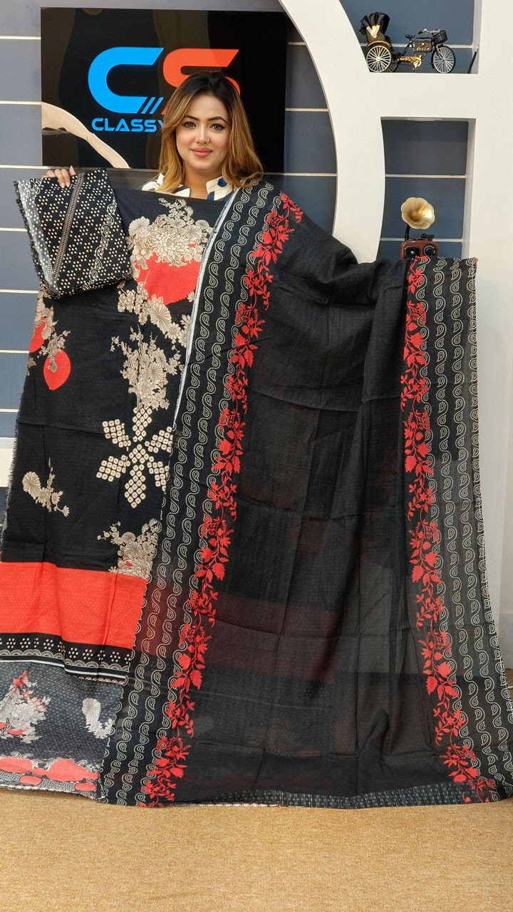 Premium Cotton Luxury Print Catalog Three Piece Set