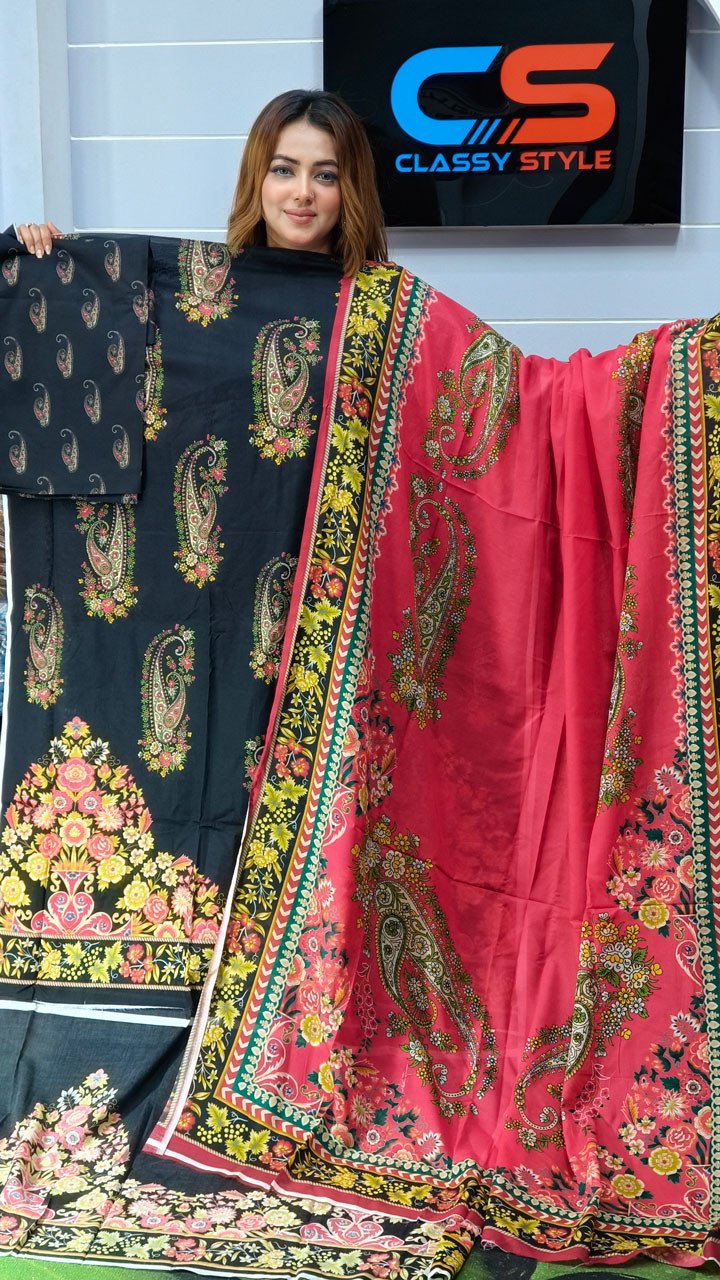 Coco Premium Cotton Lawn Three Piece Set