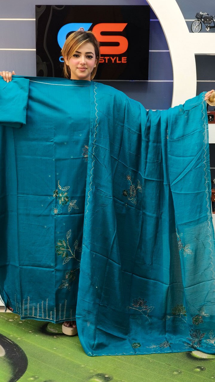 Ganga Cotton Three Piece Set– Embroidery Premium Collection