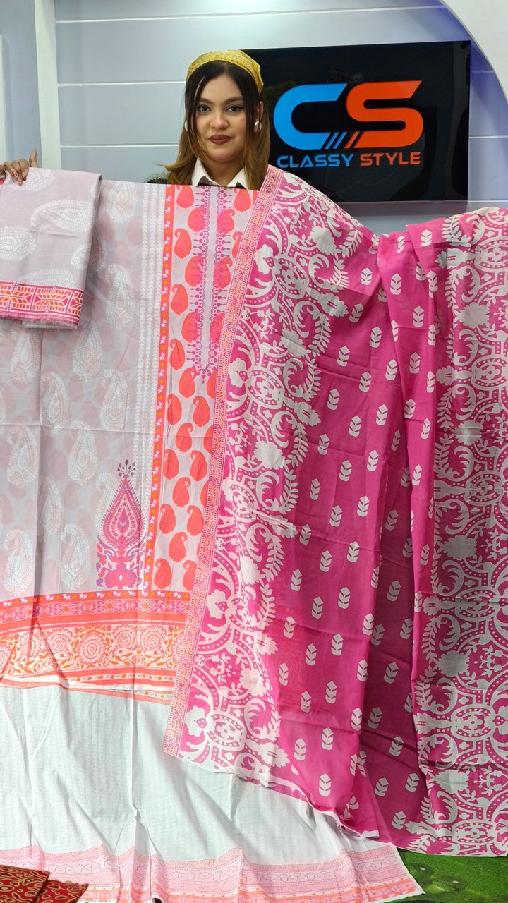 New Exclusive Bin Hameed Lawn Three Piece With Print Salwar