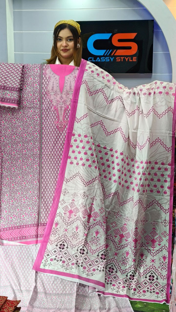 New Exclusive Bin Hameed Lawn Three Piece With Print Salwar