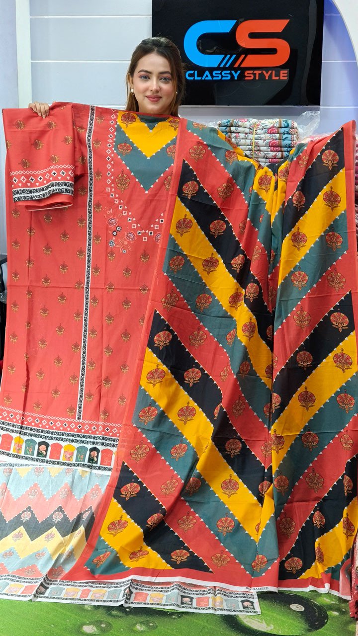 New Exclusive Bin Hameed Lawn Three Piece With Print Salwar
