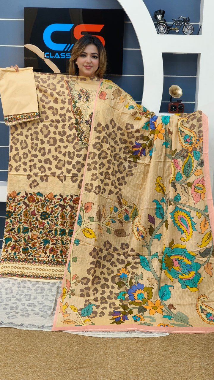 Premium Cotton Luxury Print Catalog Three Piece Set
