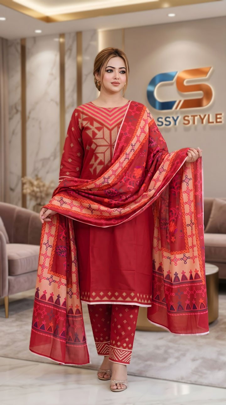 New Exclusive Bin Hameed Lawn Three Piece With Print Salwar