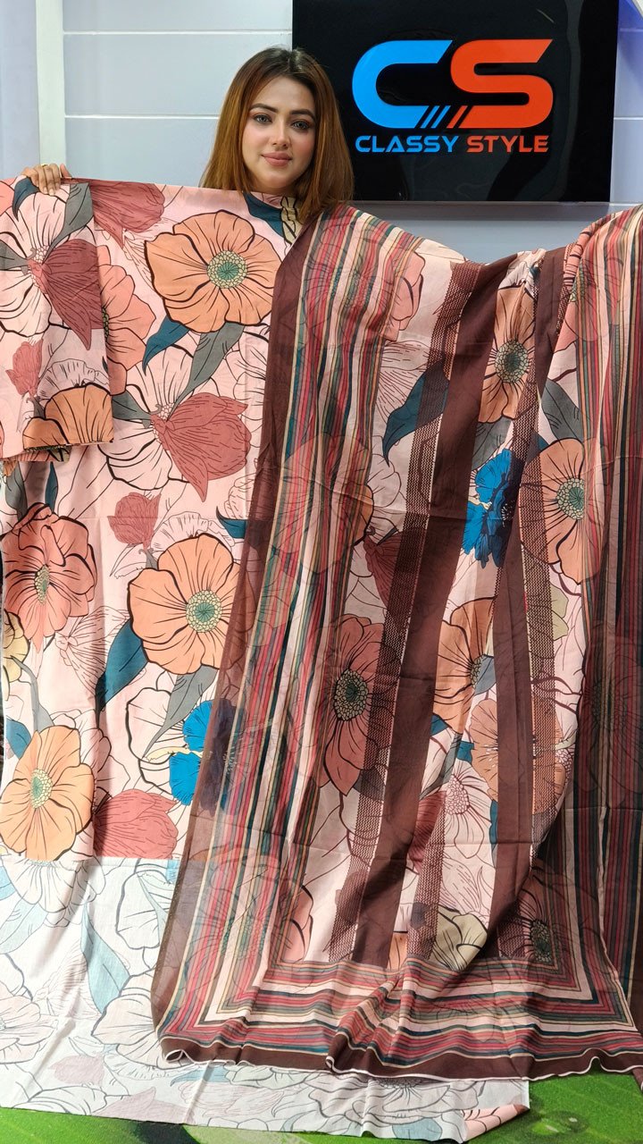 Coco Premium Cotton Lawn Three Piece Set