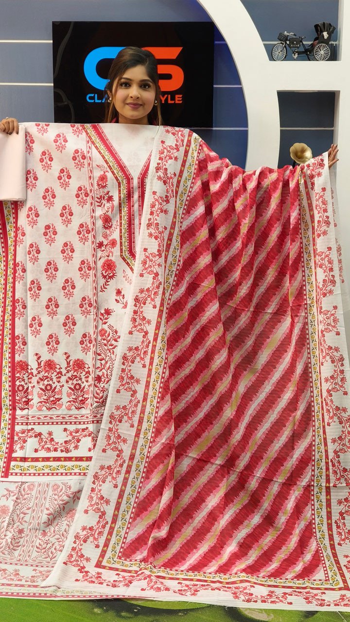 Coco Premium Cotton Lawn Three Piece Set