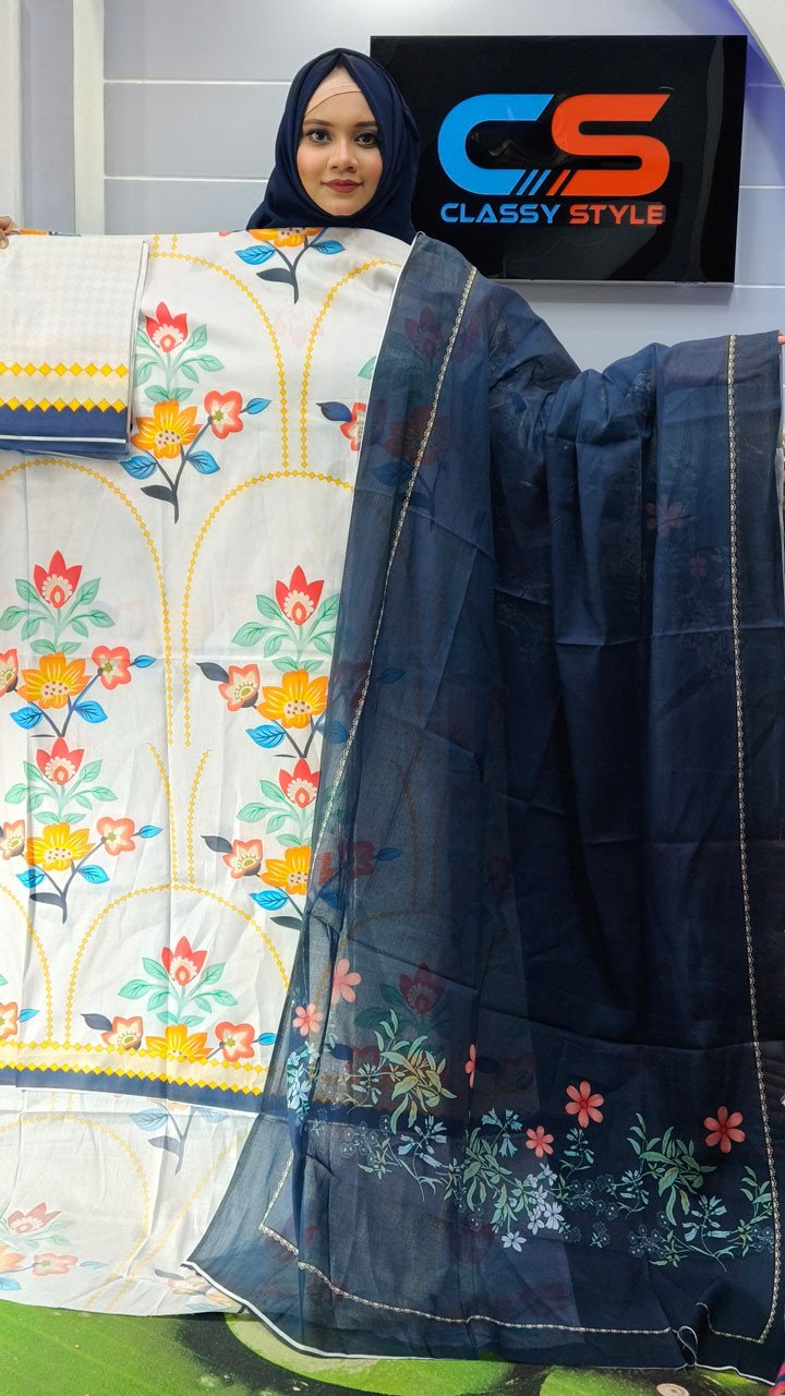 Coco Premium Cotton Lawn Three Piece Set