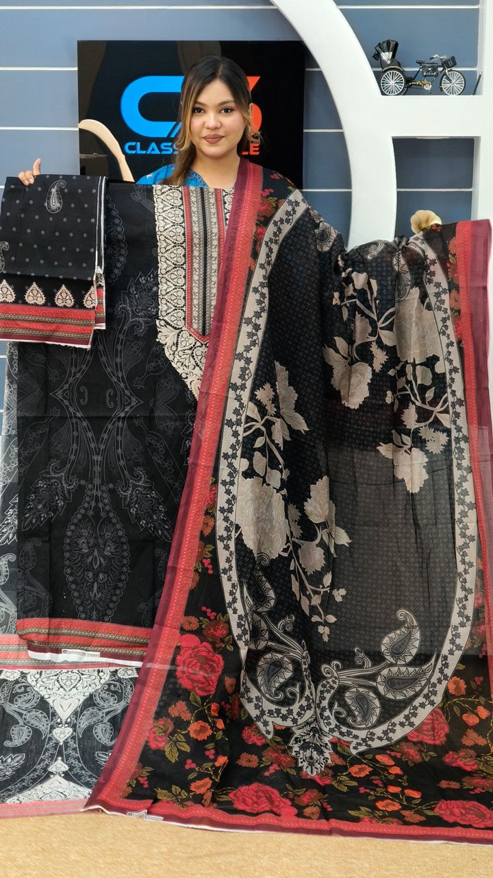 New Exclusive Bin Hameed Lawn Three Piece With Print Salwar