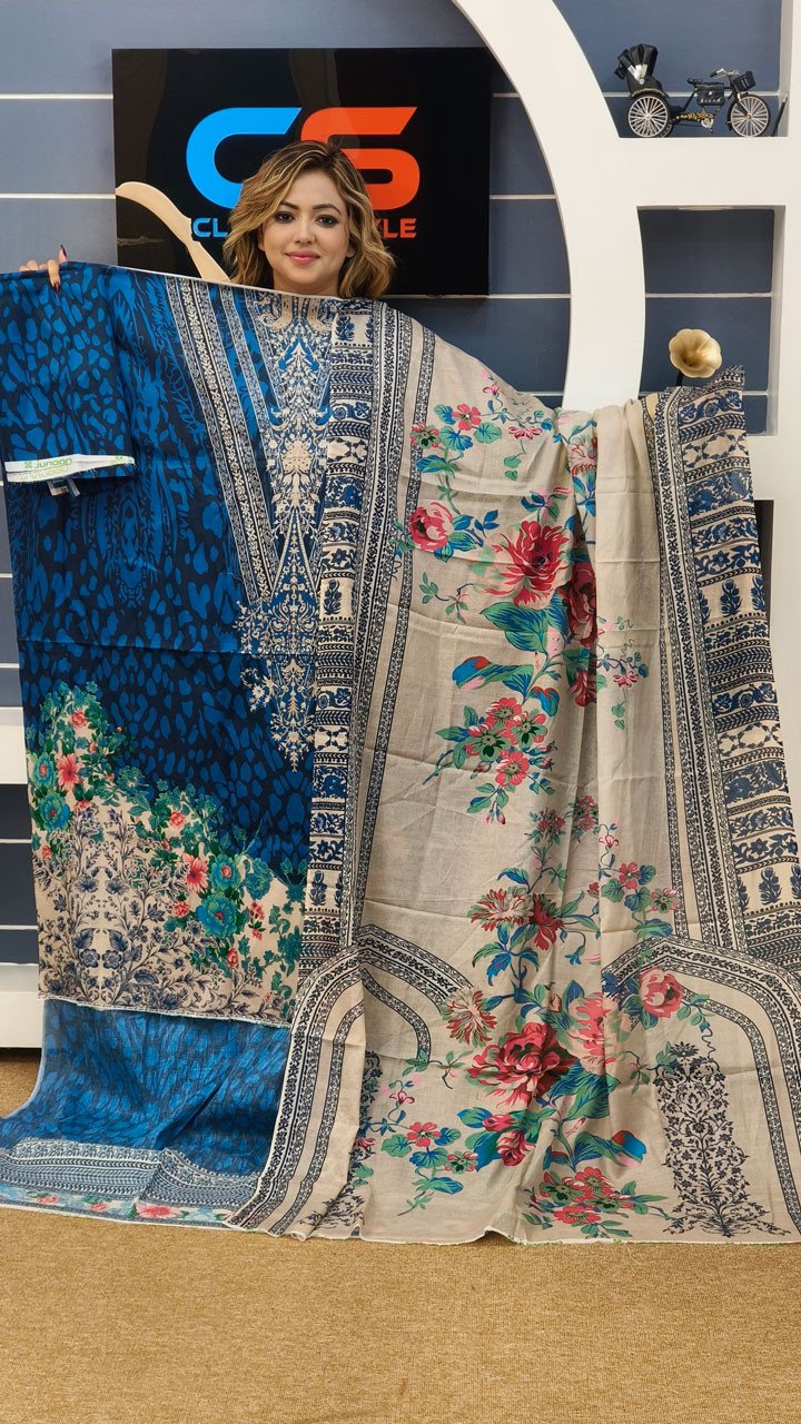 New Exclusive Bin Hameed Lawn Three Piece With Print Salwar
