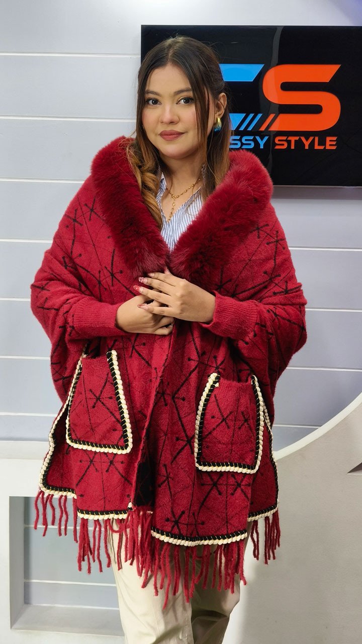 New Design China Stylish Poncho For Women