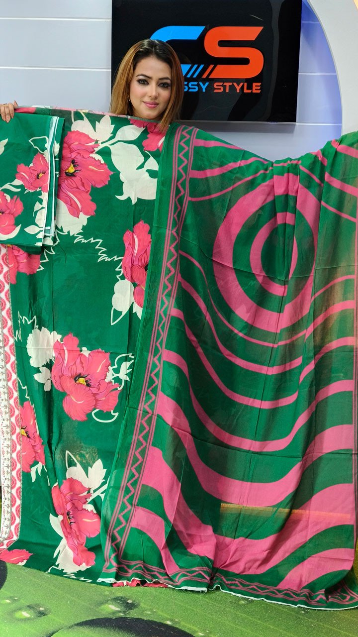 Coco Premium Cotton Lawn Three Piece Set