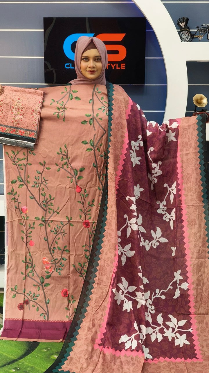 Coco Premium Cotton Lawn Three Piece Set