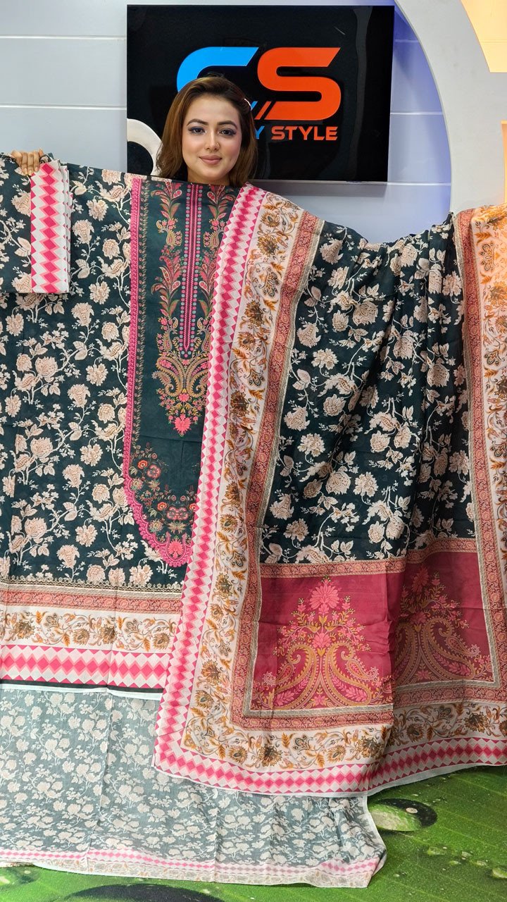 New Exclusive Bin Hameed Lawn Three Piece With Print Salwar