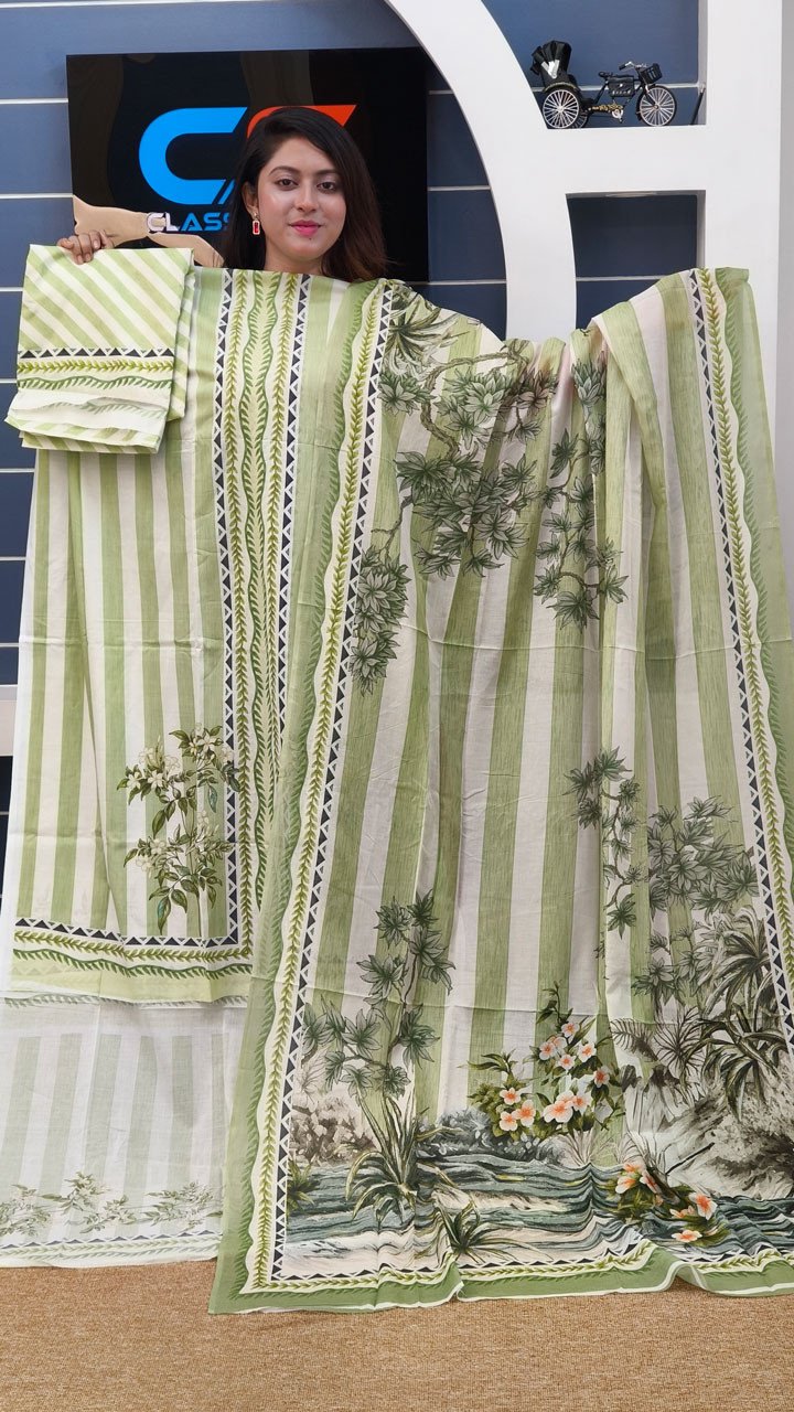 Coco Premium Cotton Lawn Three Piece Set