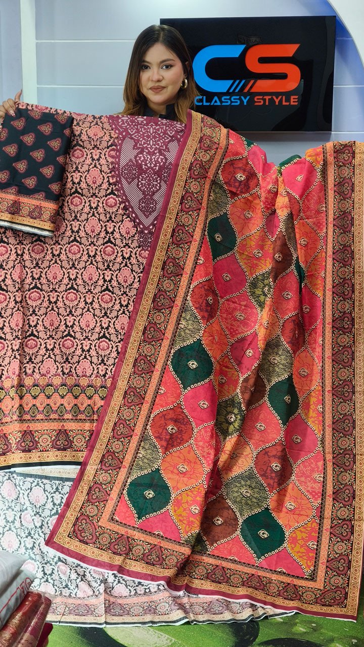 New Exclusive Bin Hameed Lawn Three Piece With Print Salwar