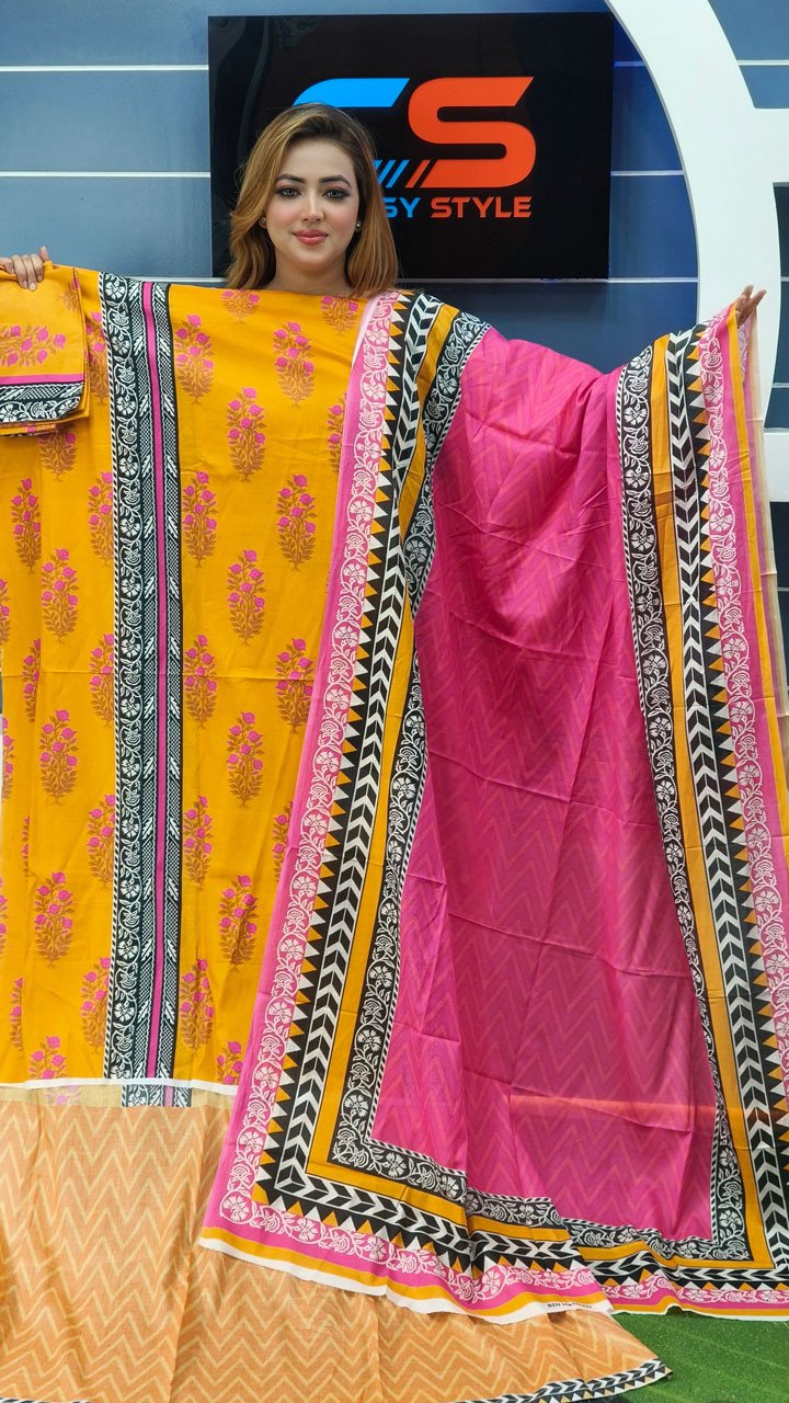 New Exclusive Bin Hameed Lawn Three Piece With Print Salwar