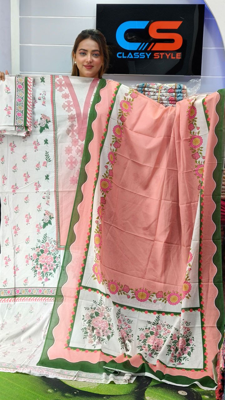 New Exclusive Bin Hameed Lawn Three Piece With Print Salwar