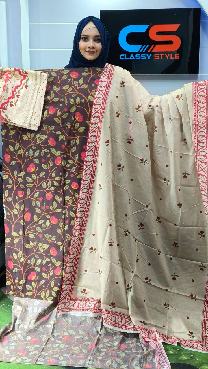 New Exclusive Bin Hameed Lawn Three Piece With Print Salwar