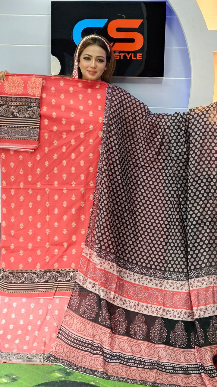 Coco Premium Cotton Lawn Three Piece Set