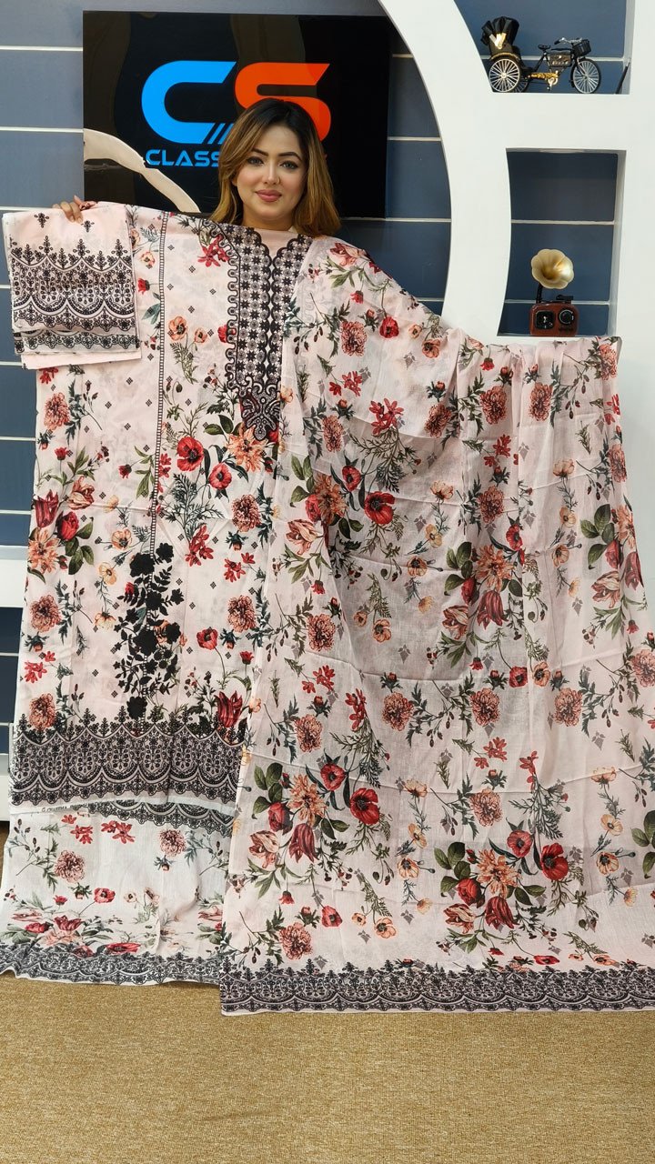 Premium Cotton Luxury Print Catalog Three Piece Set