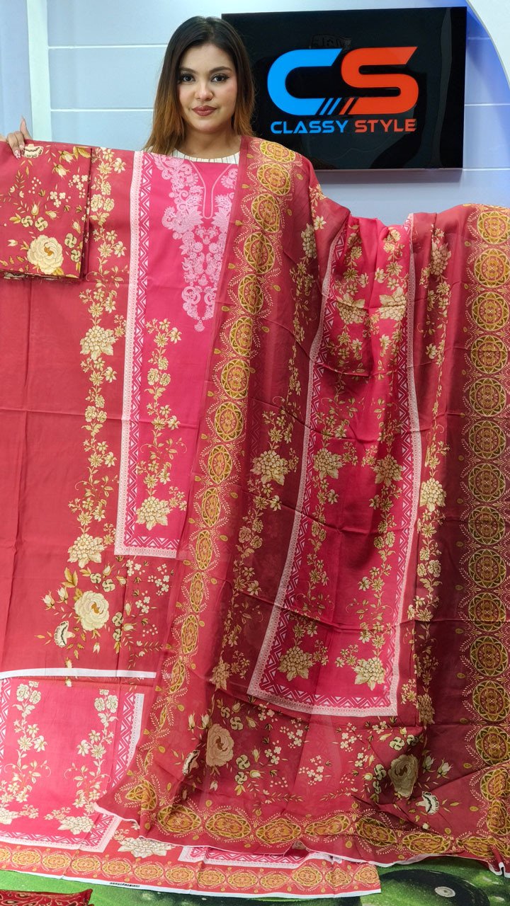 New Exclusive Bin Hameed Lawn Three Piece With Print Salwar