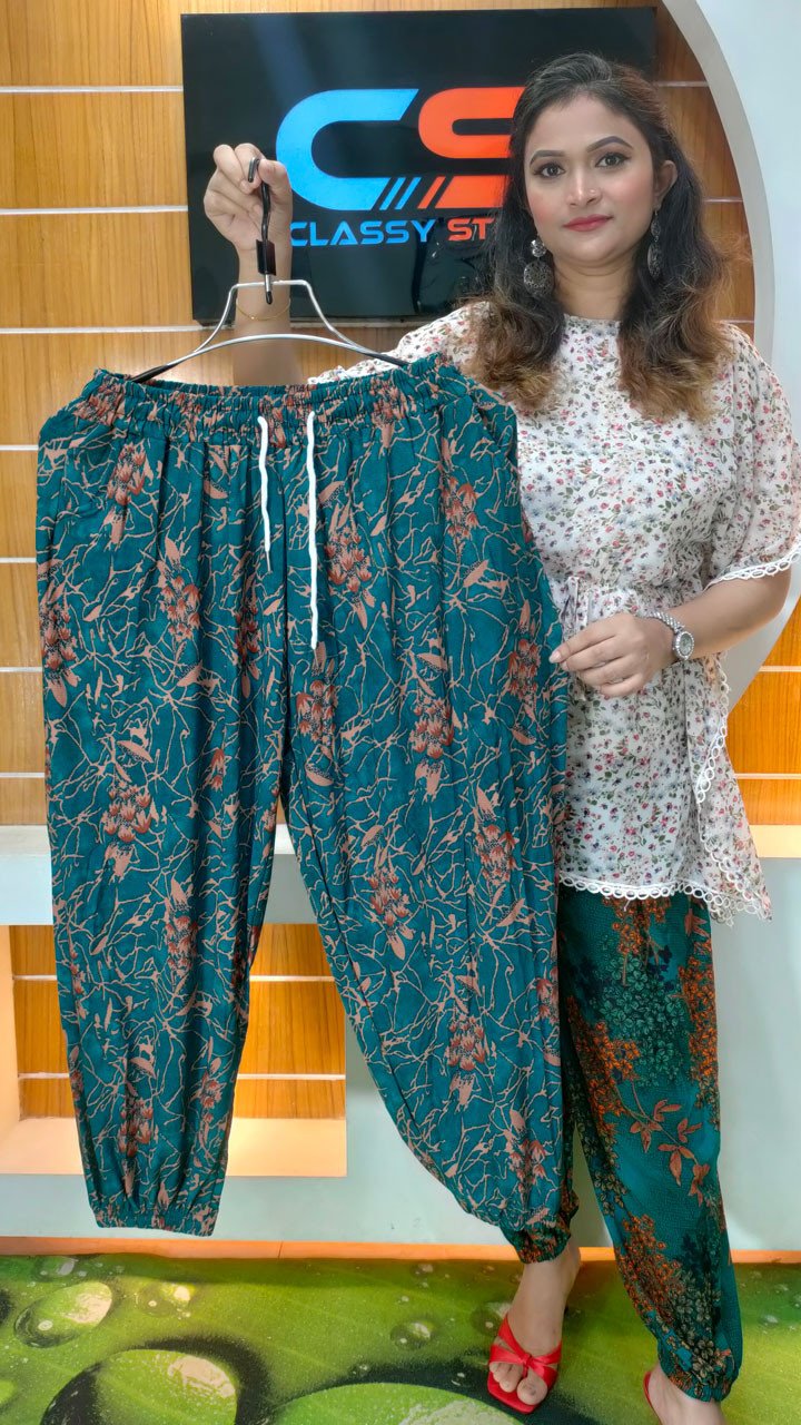 Premium Quality China Kuchi Print Plazzo With Pocket