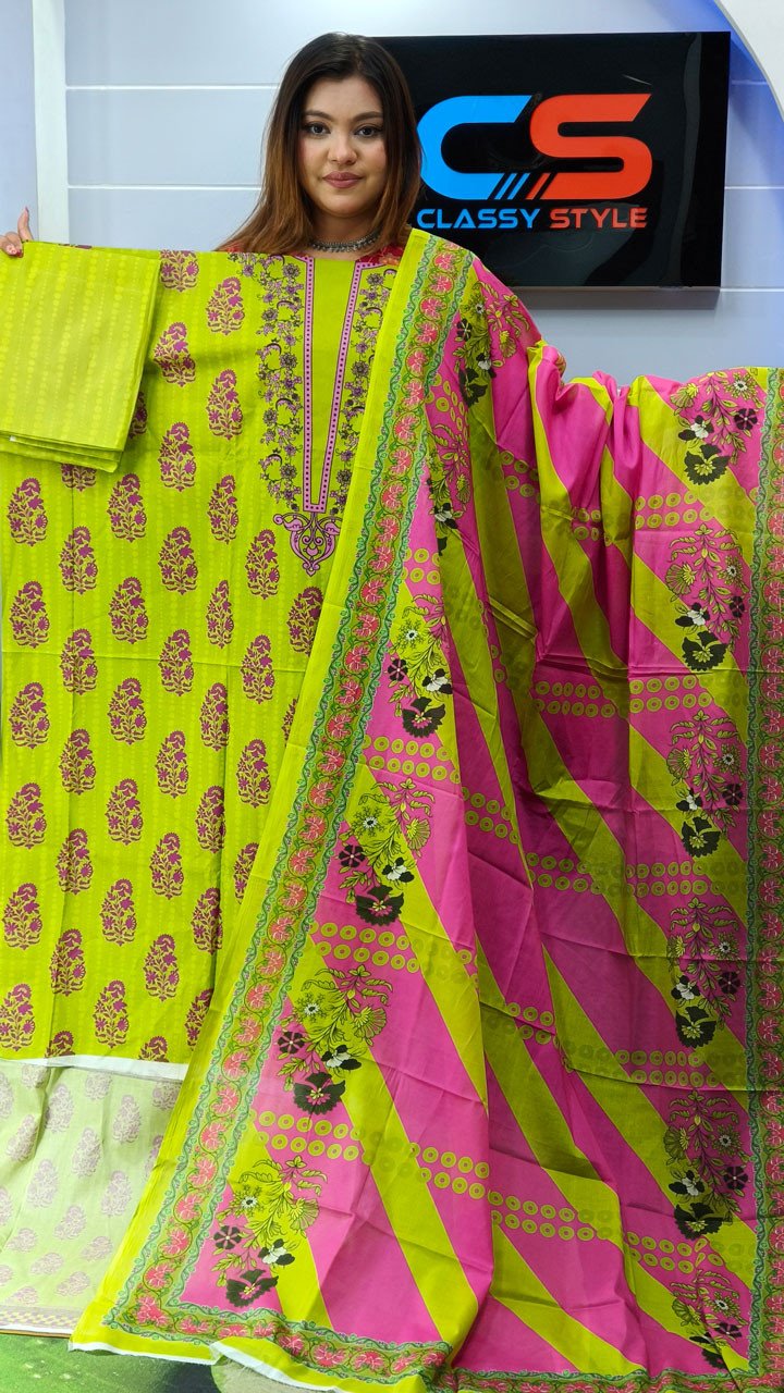 New Exclusive Bin Hameed Lawn Three Piece With Print Salwar