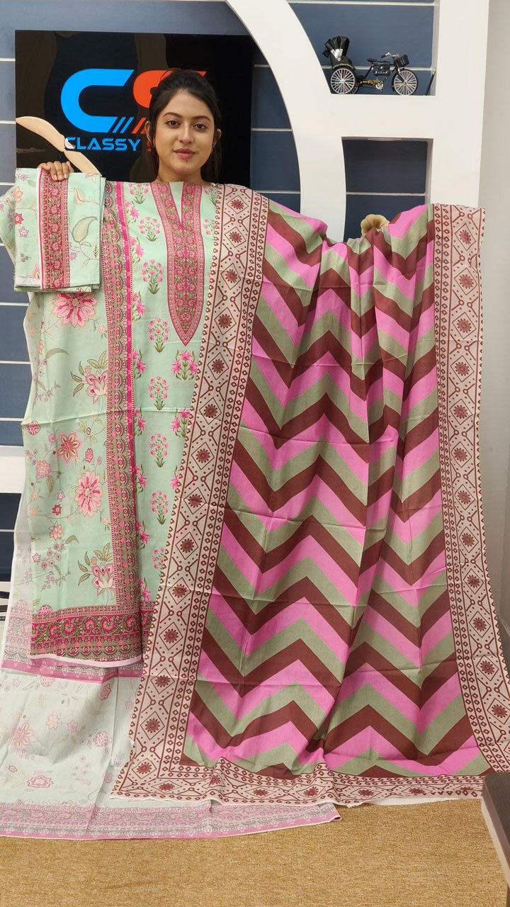 New Exclusive Bin Hameed Lawn Three Piece With Print Salwar